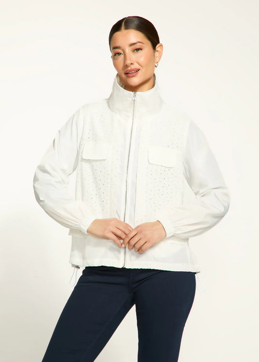Eyelet/ Lace Combo Jacket
