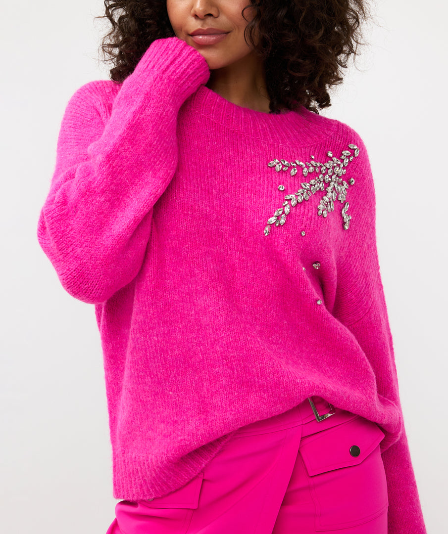 Sweater With Decorative Stones