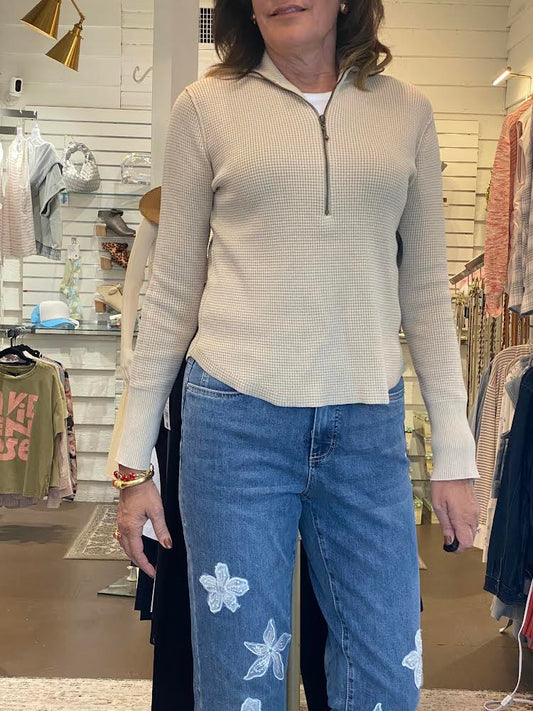 1/4 Zip Neck Pullover Sweater