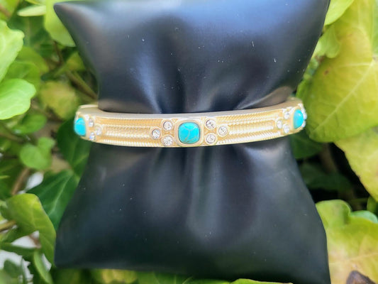 Hinged Square Embellished Bracelet