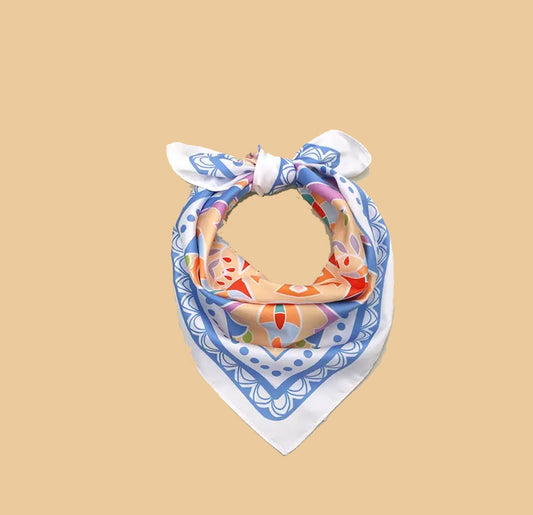 Tribal Print Silky Feel Bandana Scarf