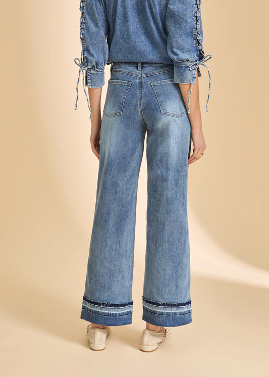 Olivia Cuff Wide Leg Jean