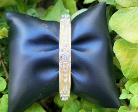 Hinged Squared Textured Bracelet