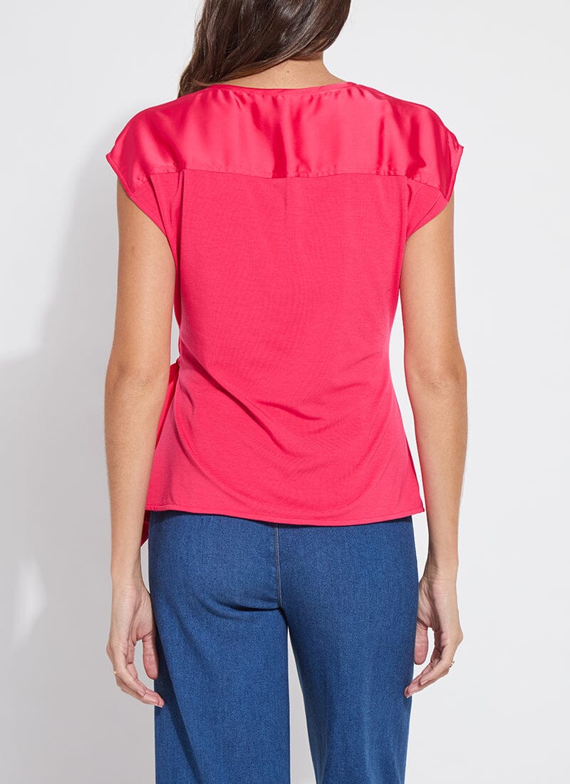 Rosalia Tie Drape Mix Media Top