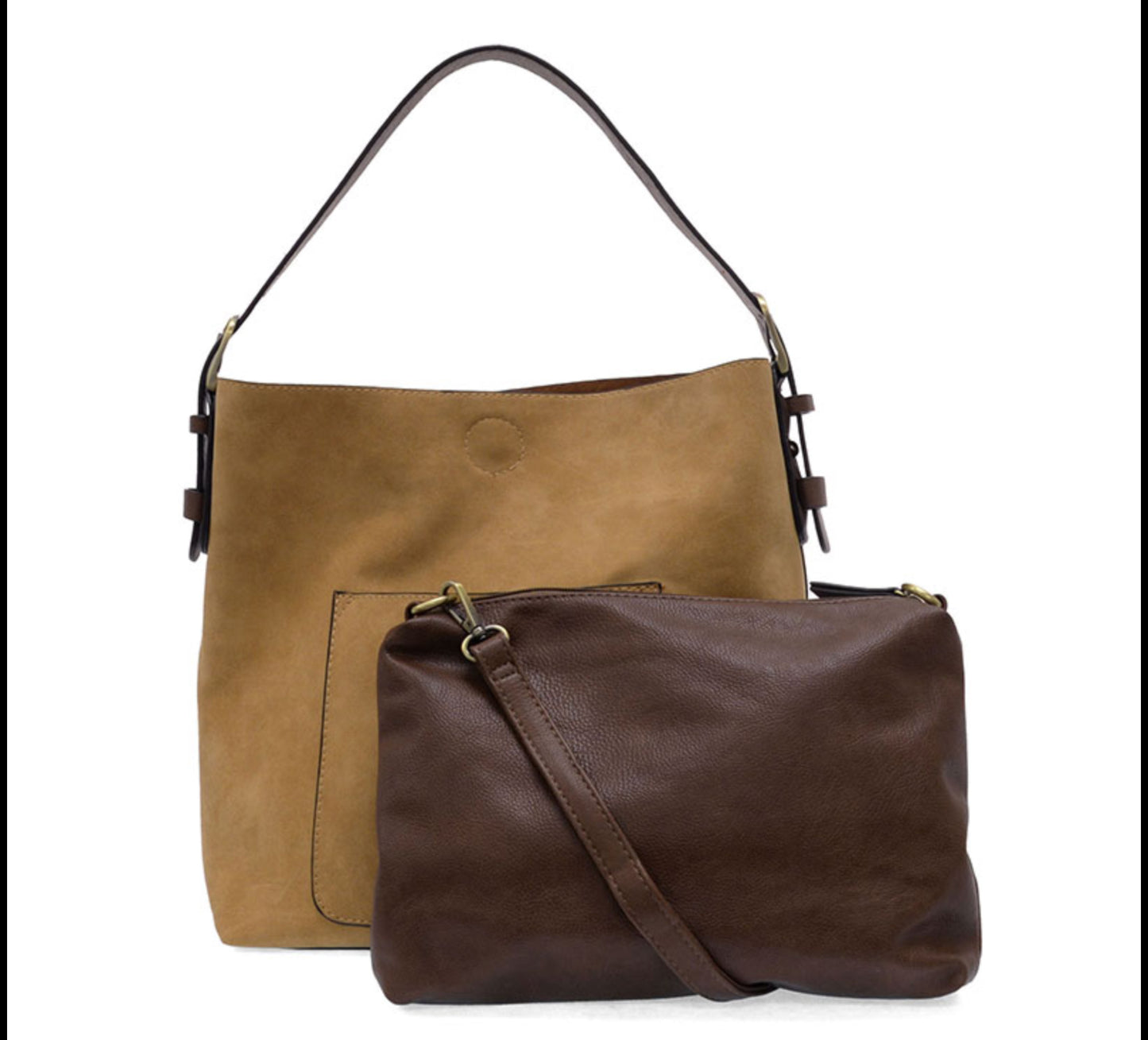 Rich Faux Suede Hobo Handbag