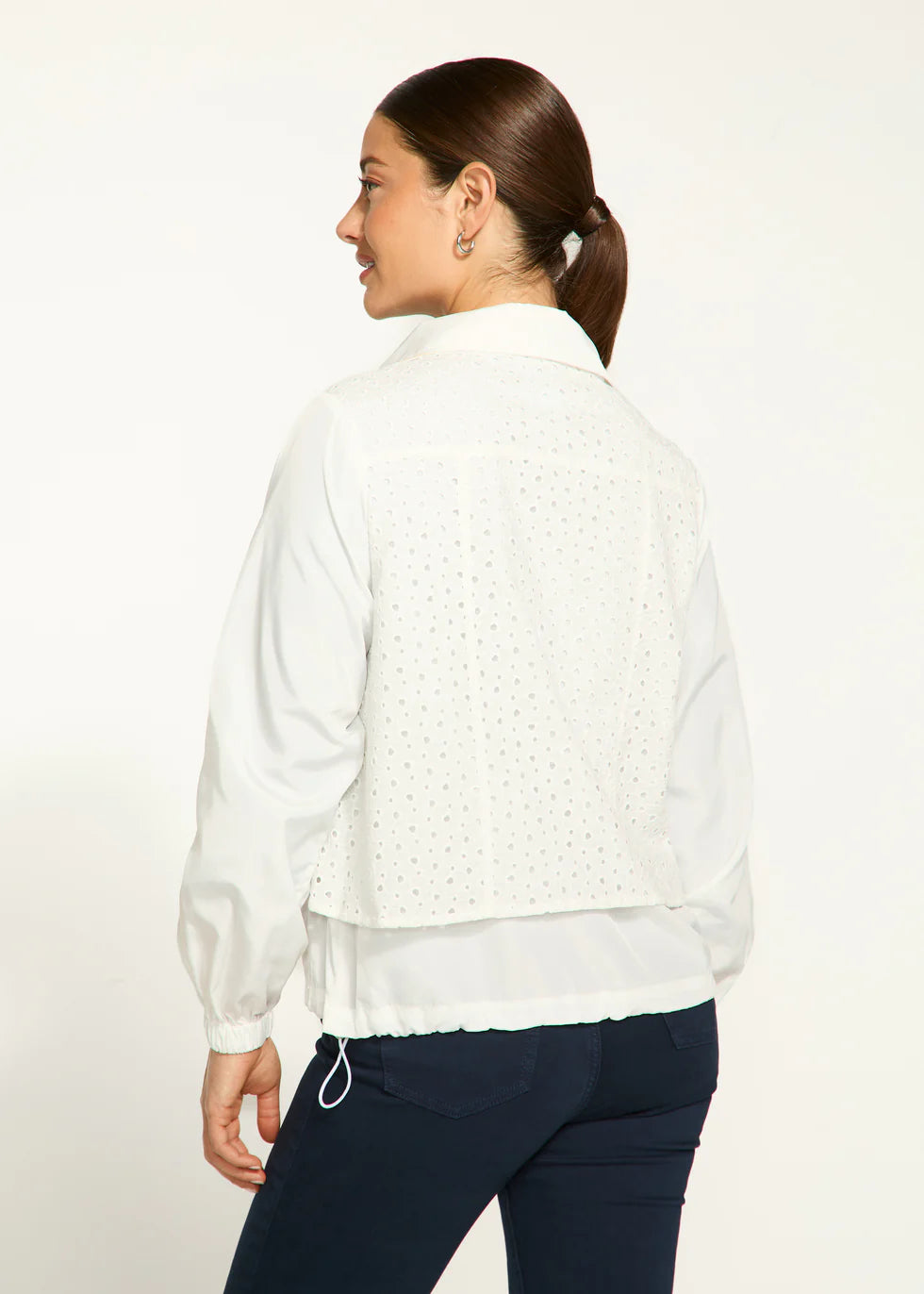 Eyelet/ Lace Combo Jacket