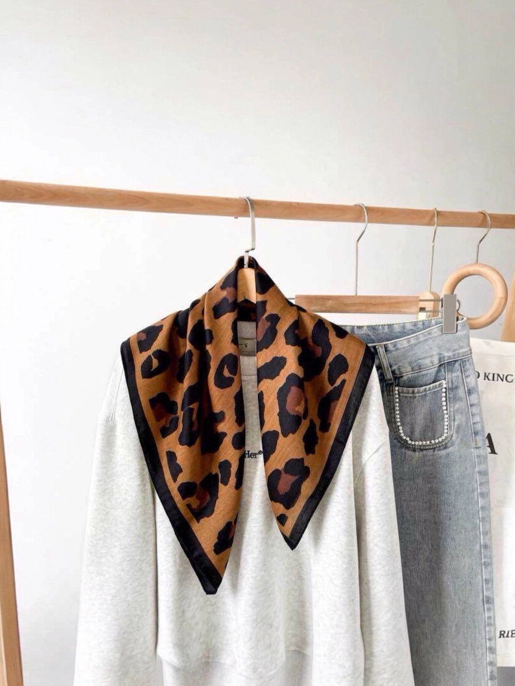 Leopard Square Scarf