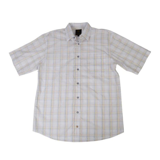 Fine Line Check Patterned Short Sleeve Shirt
