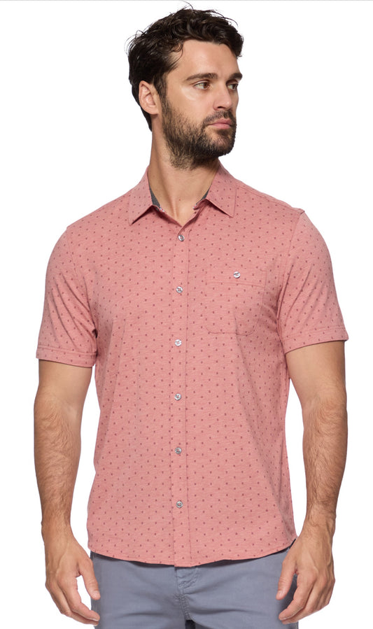Fulton Short Sleeve Geo Print Knit Shirt