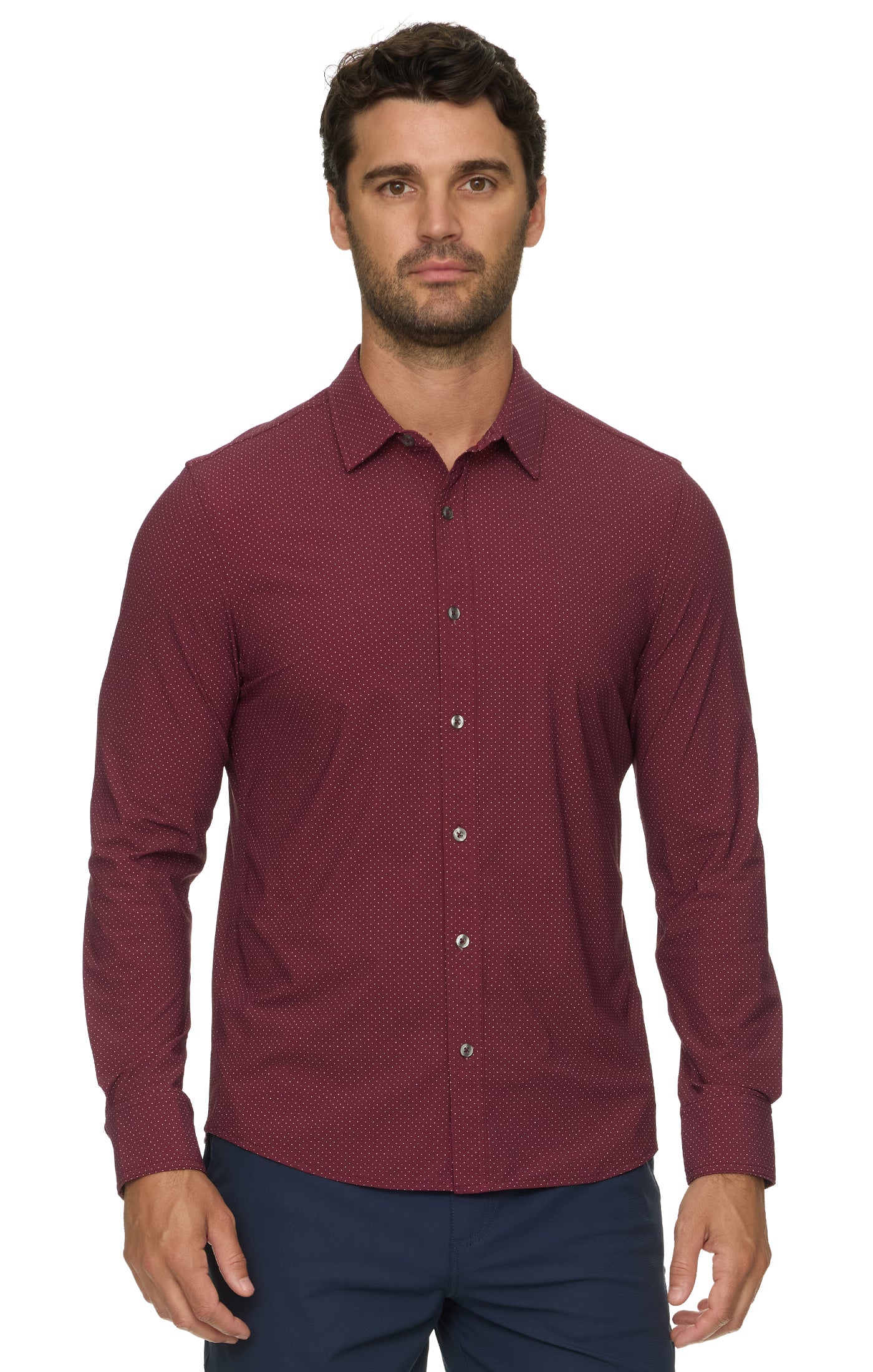 Loretto LS Dot Print Journey Shirt