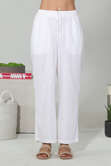 Paparazzi Cropped Pull-on Linen Pants