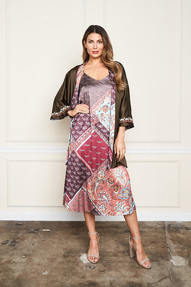 Patchwork Slip Dress