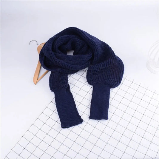 Knitted Sleeve Scarf Shawl