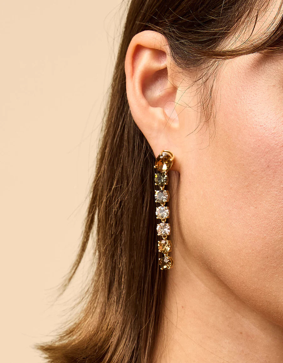 Linear Gem Earrings