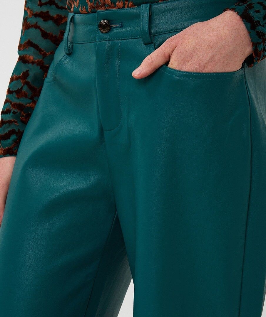 Wide Leg Pleather Pant
