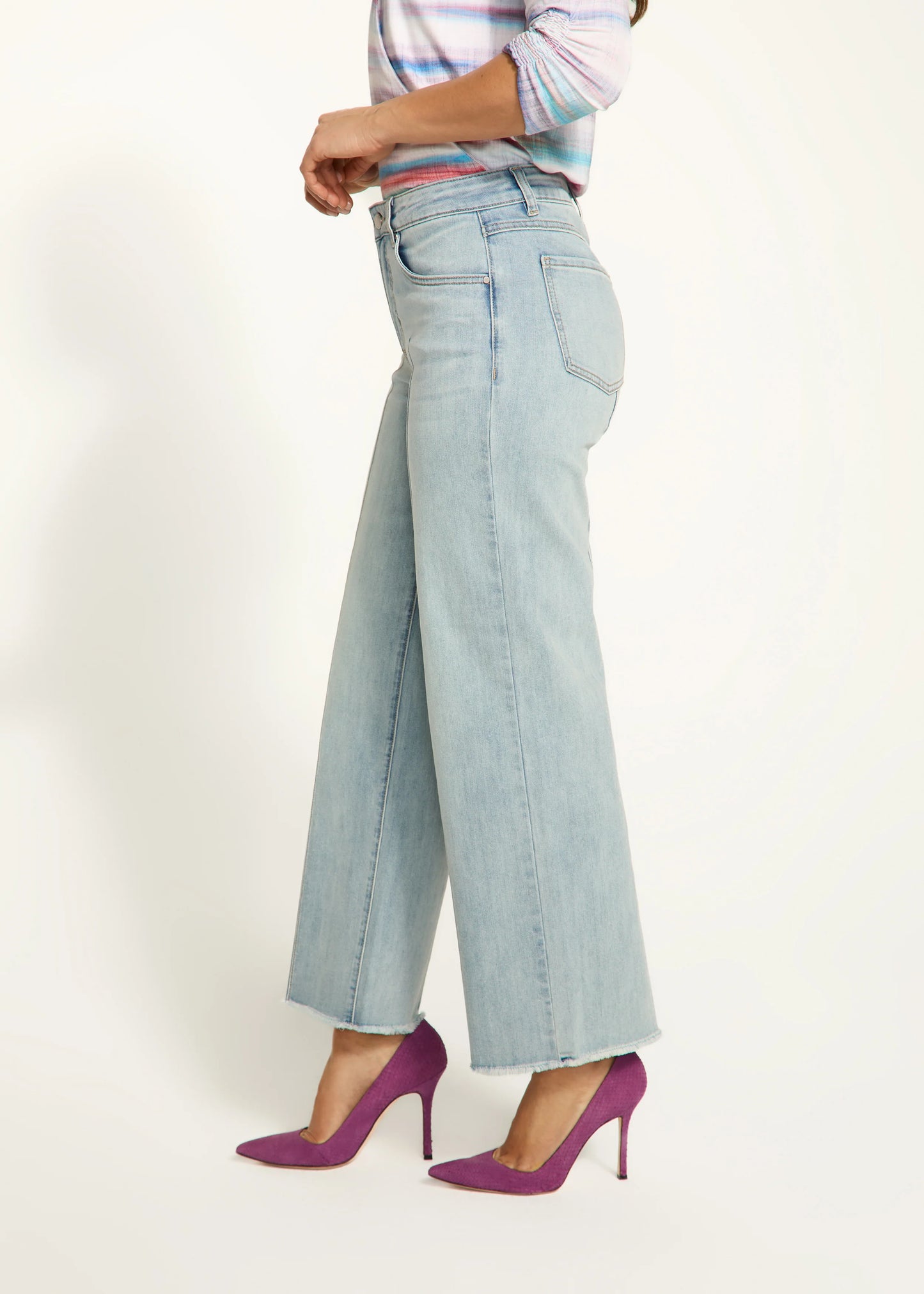 Olivia Wide Leg Pintuck Jean