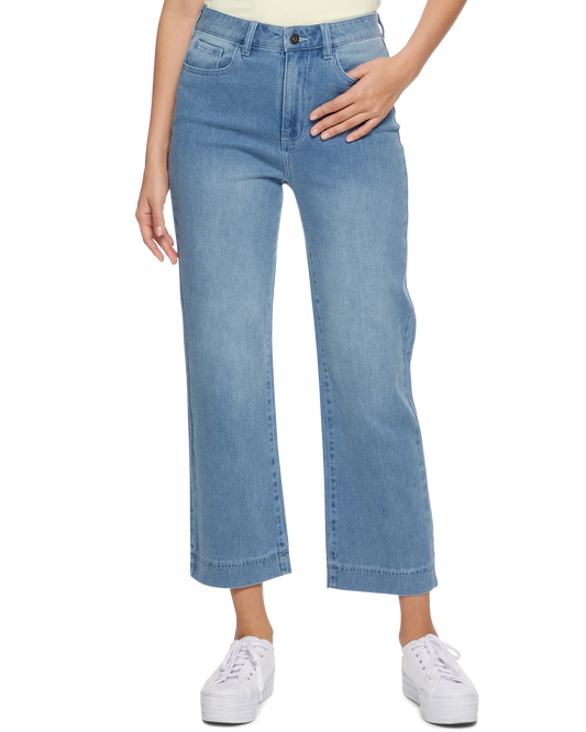 Sonora Wide Leg Knit Denim Pants