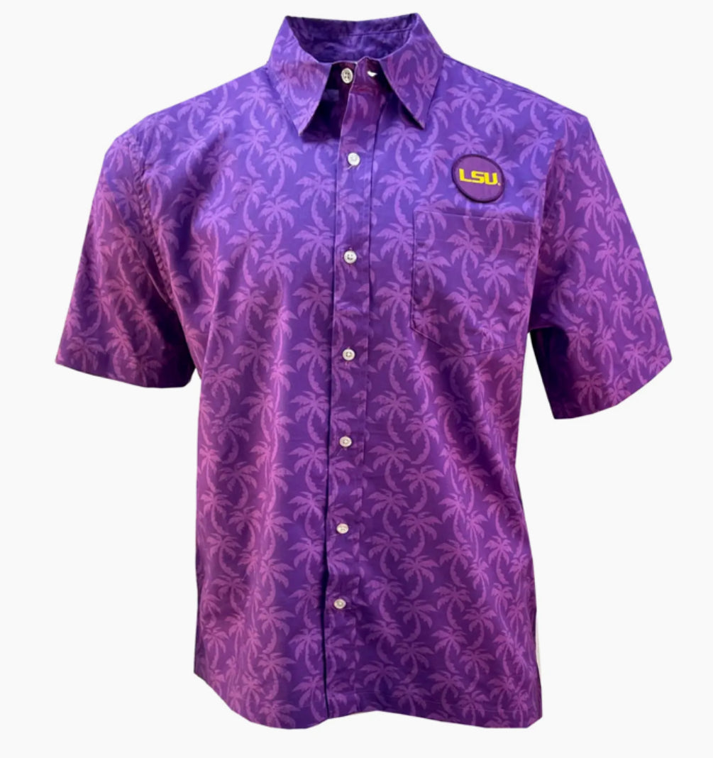 LSU Tiger Palm Short Sleeve Shirt