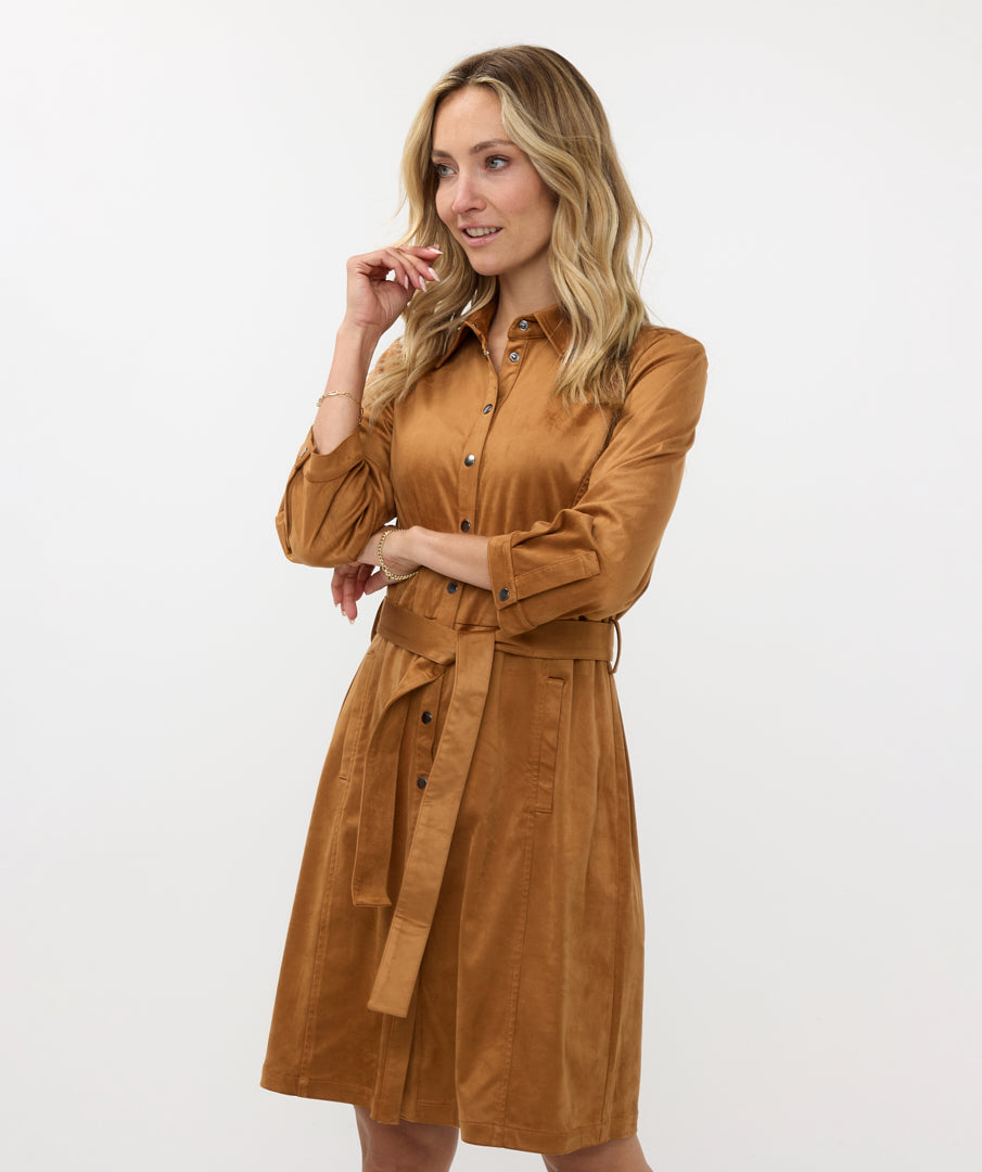 Faux Suede Dress
