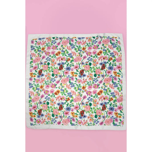 Large Floral Print Bandana Scarf