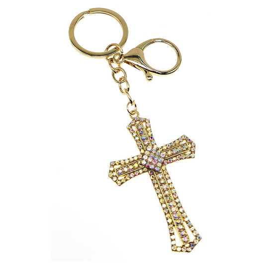 Stone Paved Cross Keychains