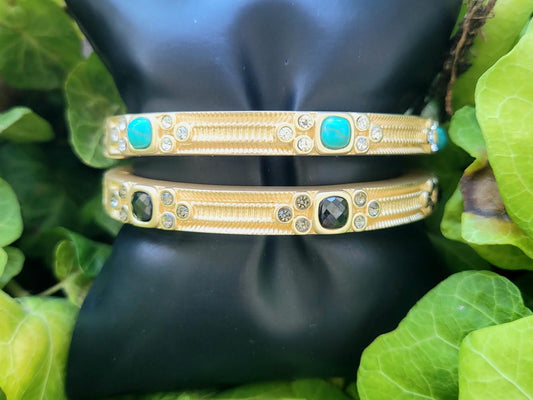Hinged Square Embellished Bracelet