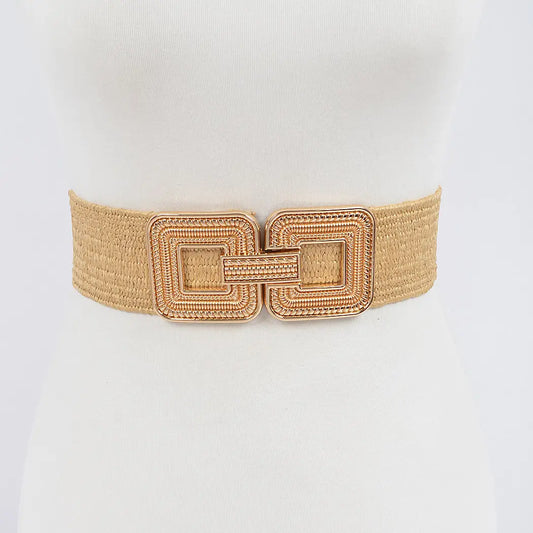 Metal Buckle Stretch Belt