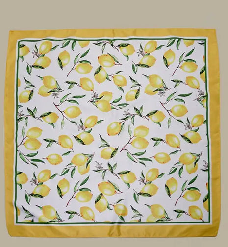 Lemon Silky Feel Bandana Scarf