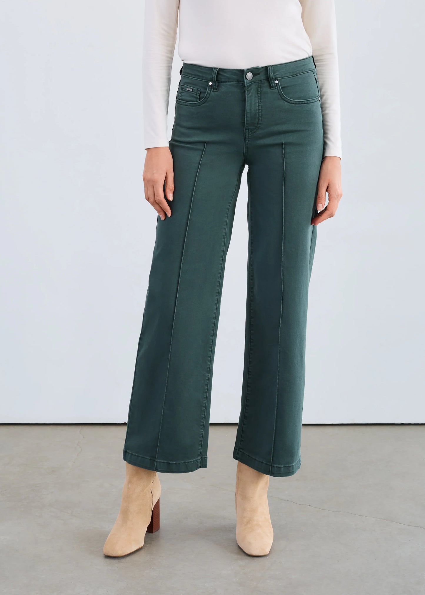 Olivia Pintuck Wide Leg Jean