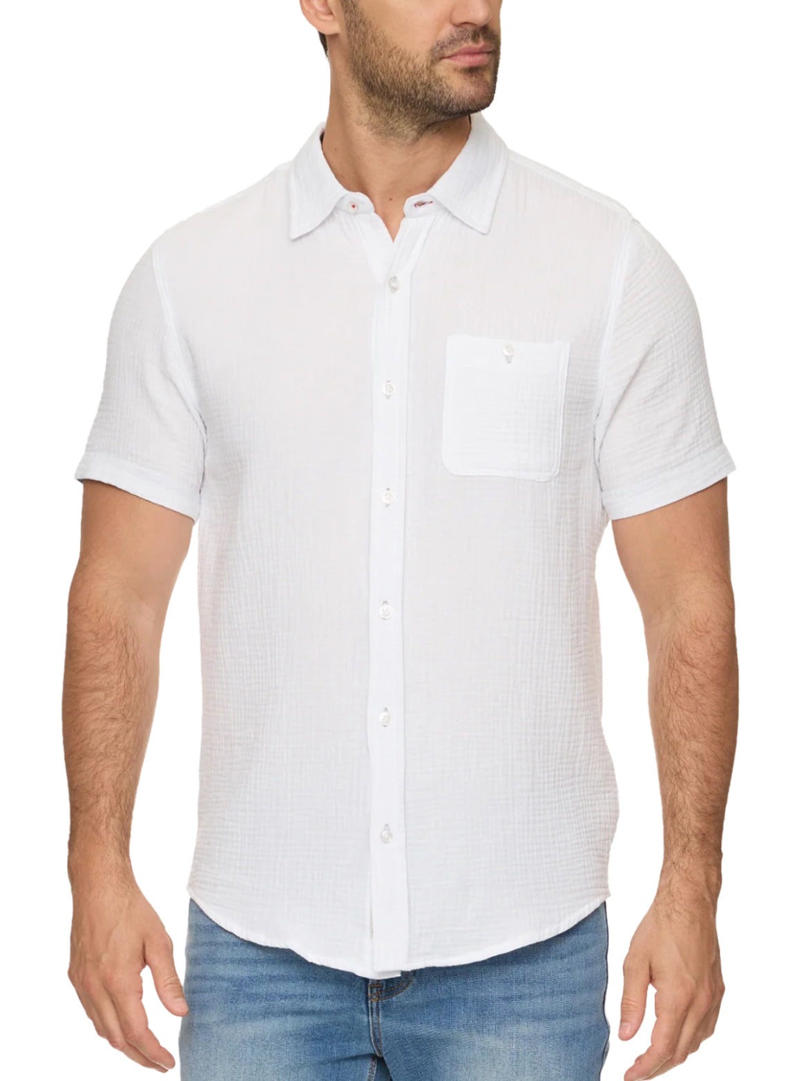 Crewe Short Sleeve Gauze Print Shirt