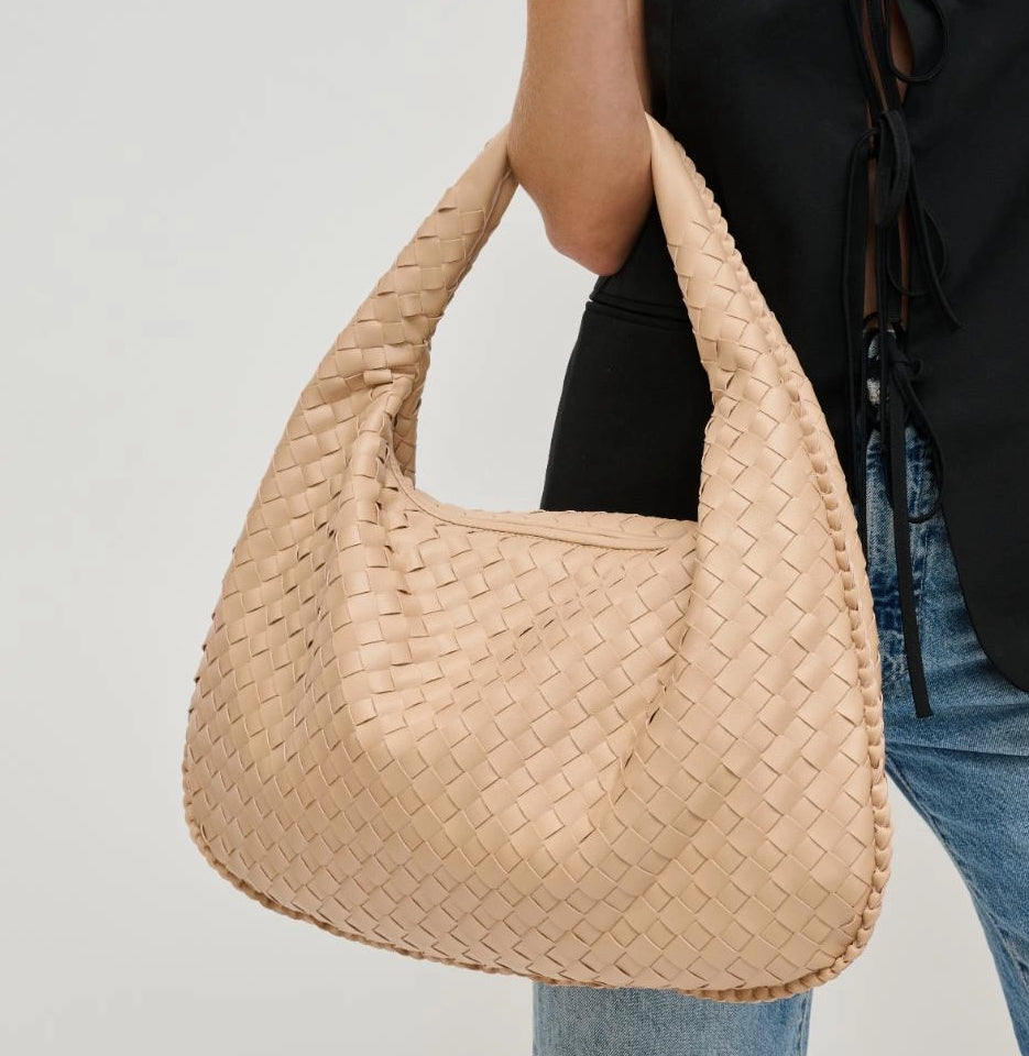 Victoria Woven Hobo Bag