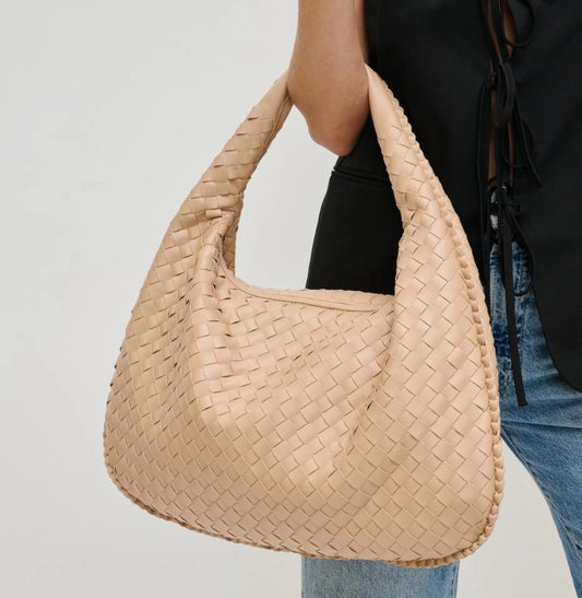 Victoria Woven Hobo Bag