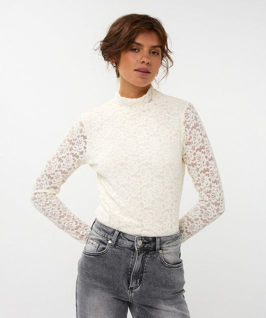 Lace Lurex Stretch Top