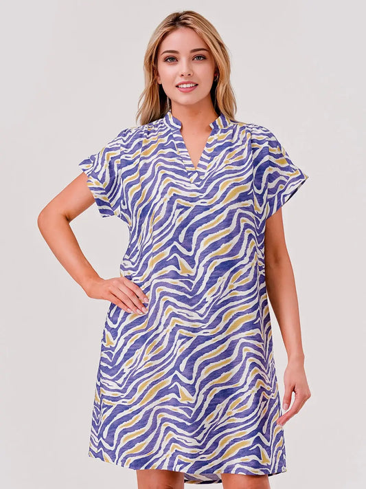 Game Day Shift Dress Tiger Print