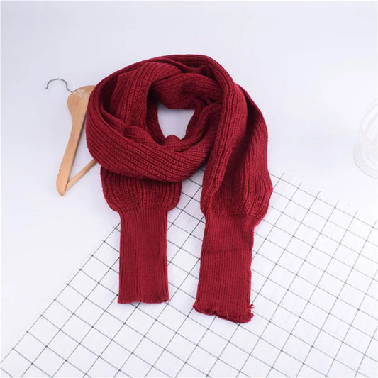 Knitted Sleeve Scarf Shawl