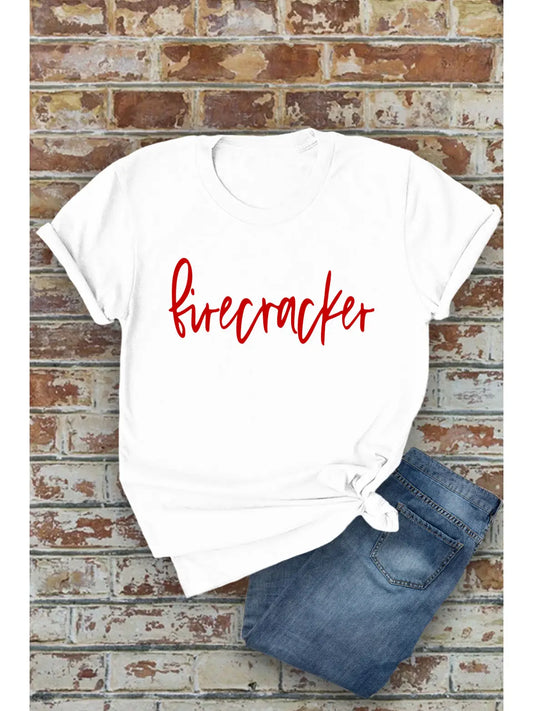 Firecracker, 4th of July, Unisex Round Neck T-Shirt