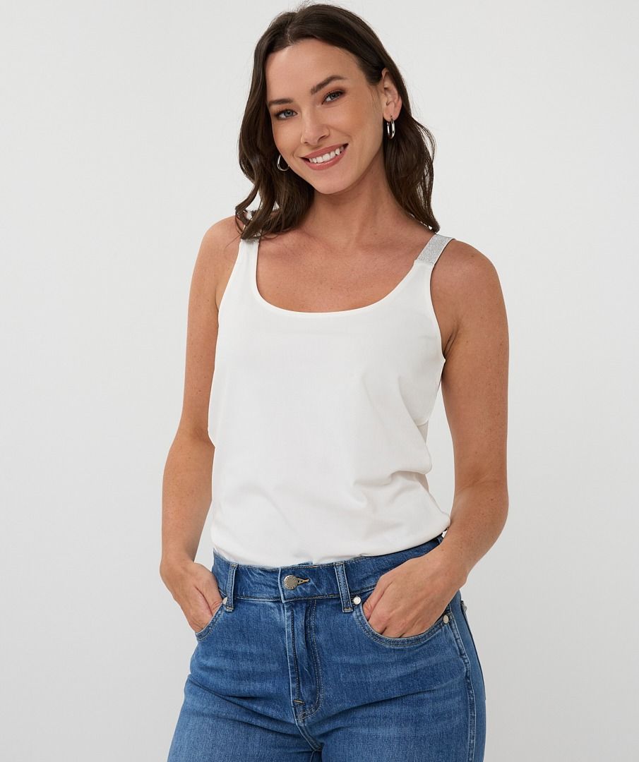 Lurex Strap Singlet Tank