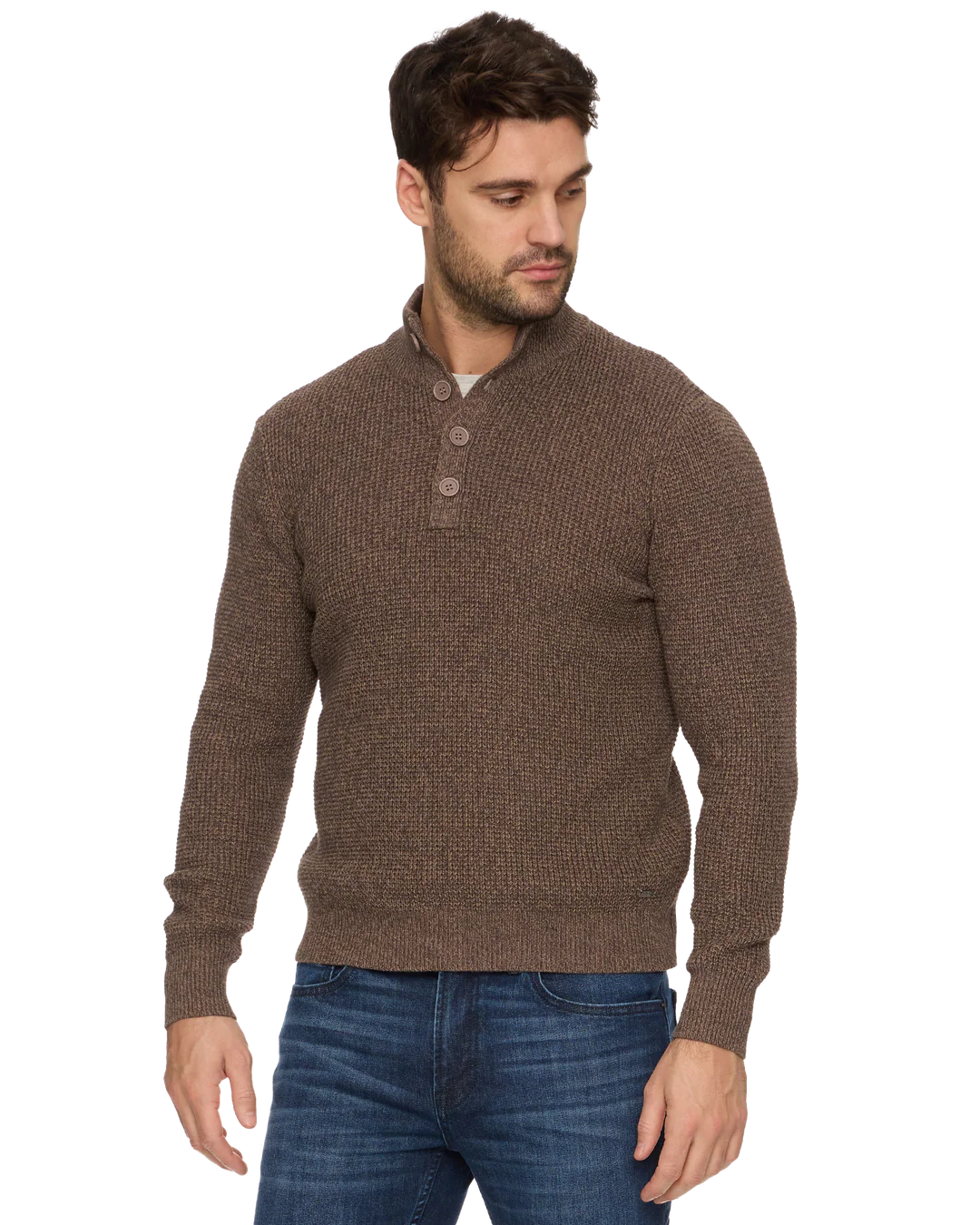 Denver 1/4 Cooling Button Mock Neck Sweater