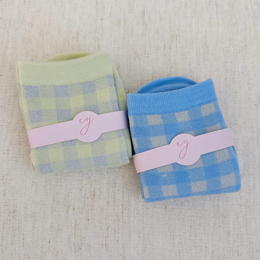 Twinkle Gingham Socks Set of 2