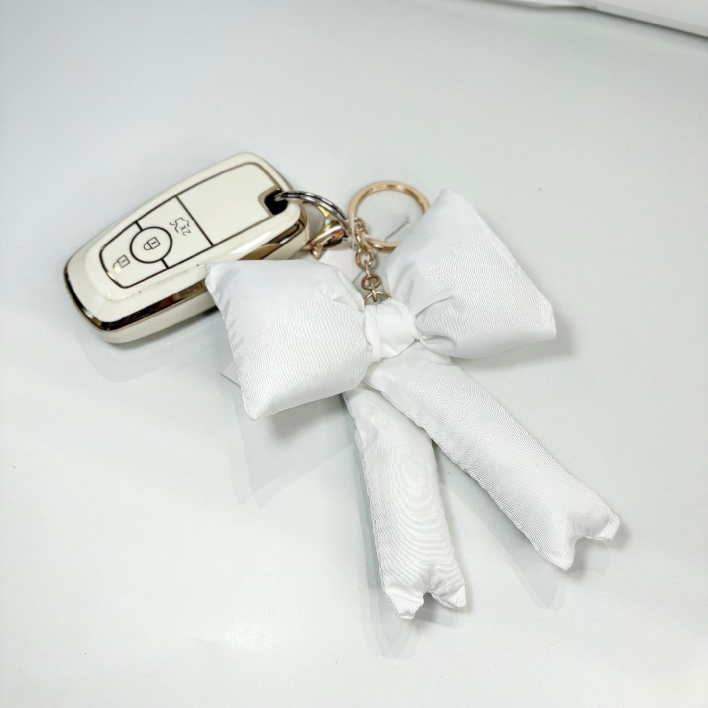 Trendy Puffy Bow Ribbon Bag Charm