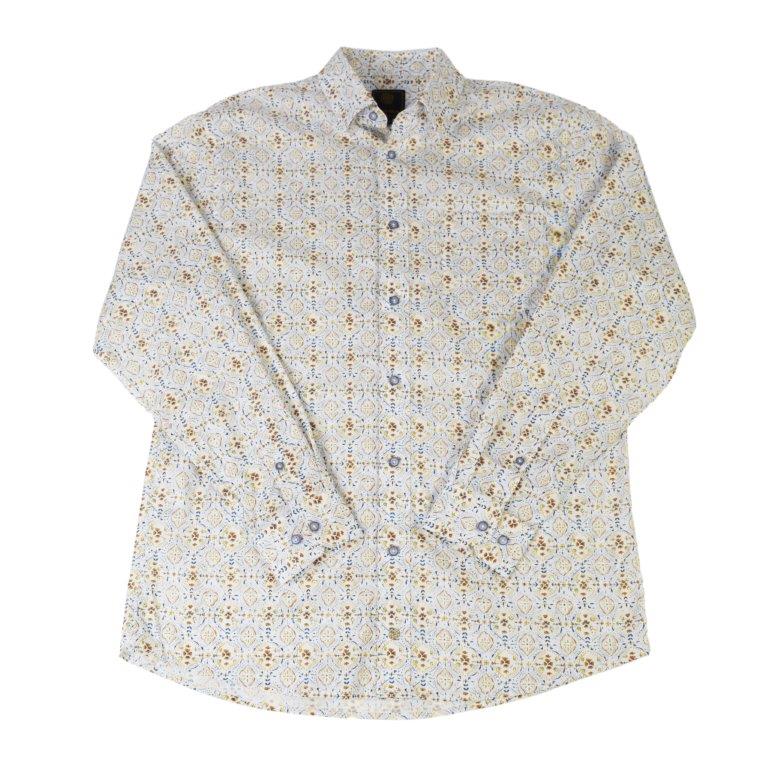 Long Sleeve Mosaic Geo Print Shirt