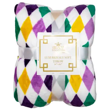Mardi Gras Harlequin Throw