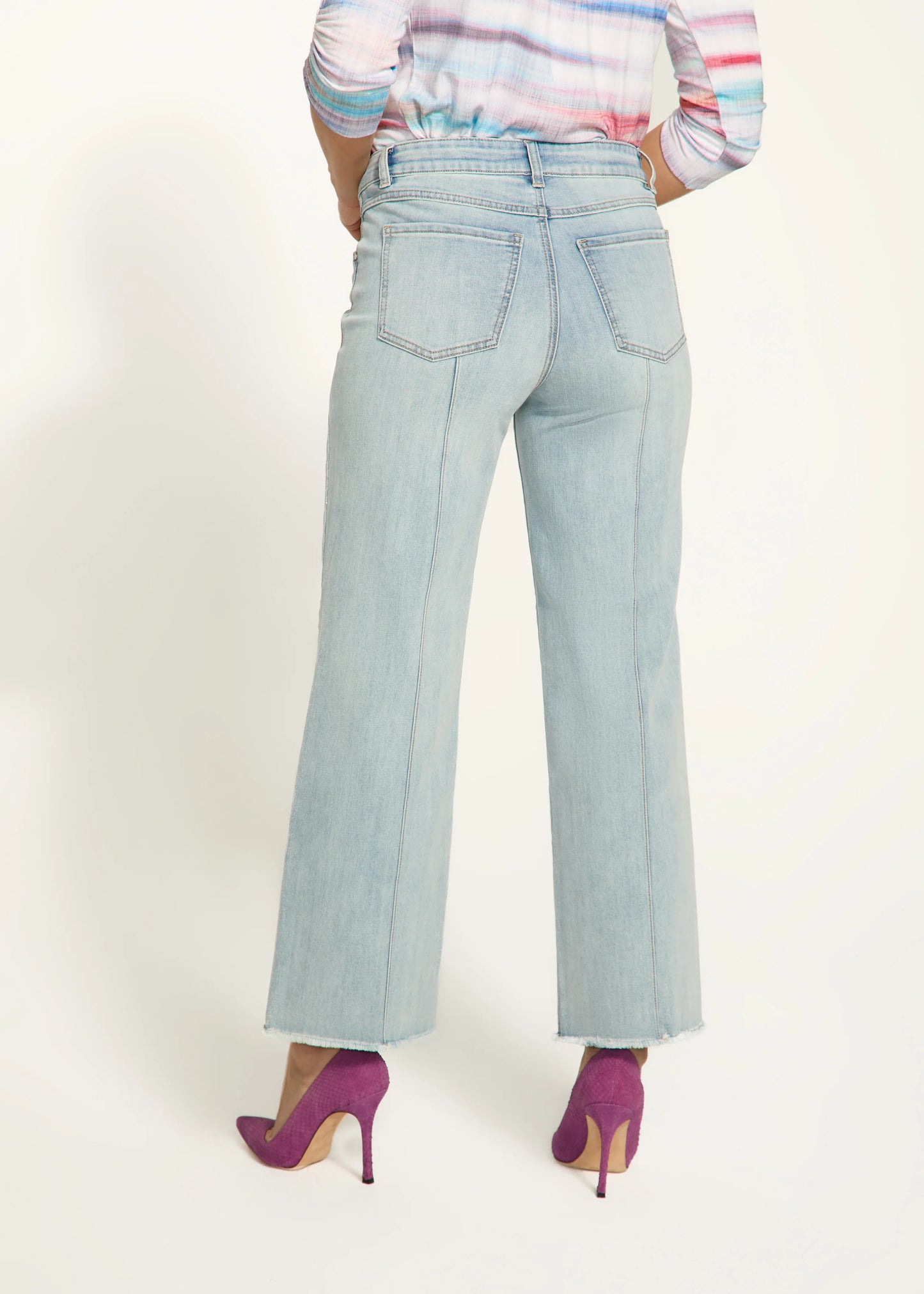 Olivia Wide Leg Pintuck Jean