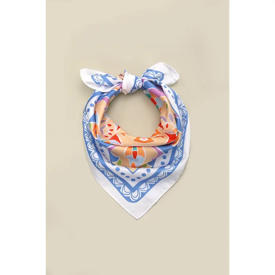 Tribal Print Silky Feel Bandana Scarf