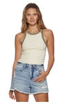 Kelley High Neck Contrast Trim Tank