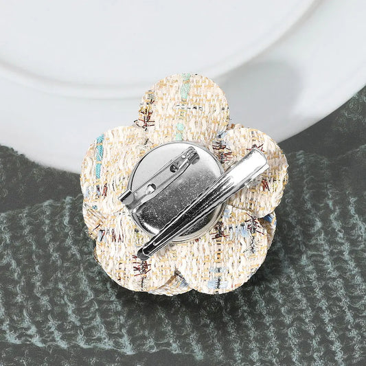 Flower Number Five Tweed Brooch