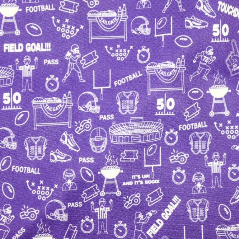 Long Sleeve Button Up Gameday Print Shirt