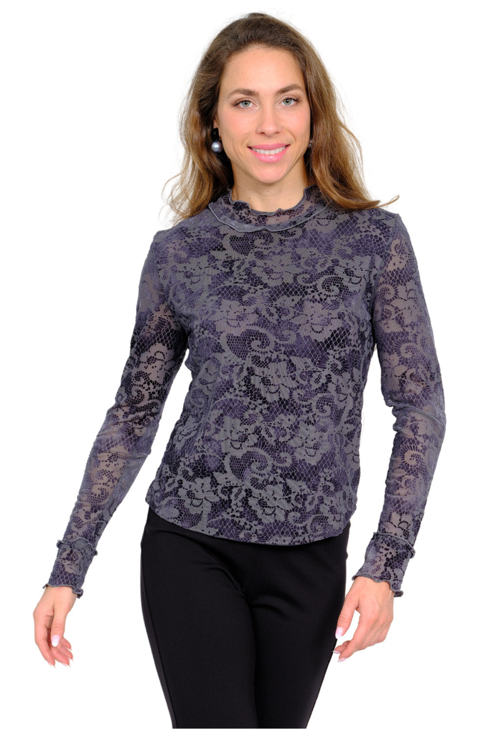 Cece Burnout Longsleeve Top