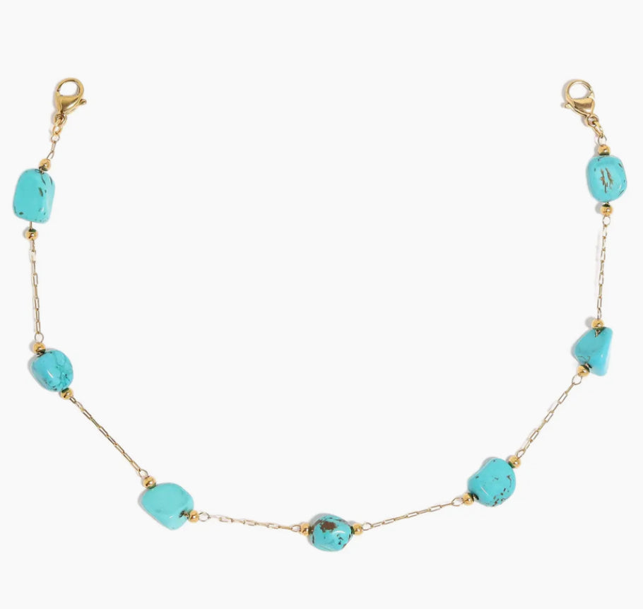 Turquoise Stone Trucker Hat Chain