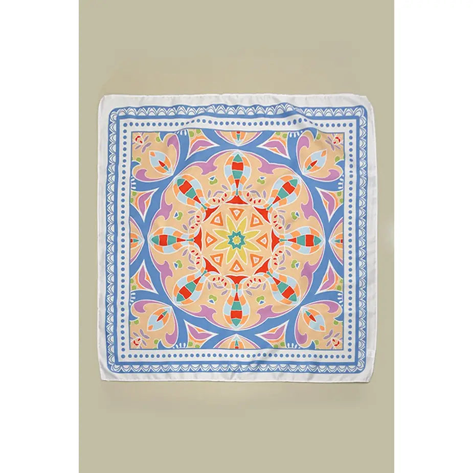Tribal Print Silky Feel Bandana Scarf